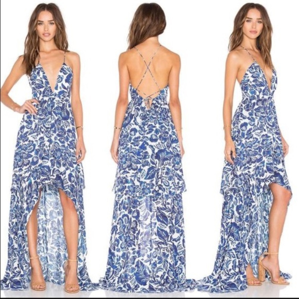 NWT Indigo Jungle Maxi Dress in Indigo JungleTHE JETSET DIARIES